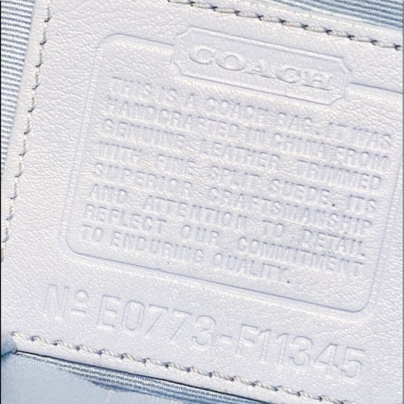 Coach F11345 Hampton Striped Black Leather Satchel - Picture 7 of 7